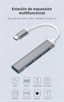 Hub USB 4-en-1 Portátil Expansor De Puertos Con Transferencia De Datos Rápida Para PC Impresora Ratón Notebook USB 3.0 USB 2.0 - details 0
