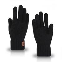 Guantes Táctiles Para Hombres 2023 Guantes De Lana Tejida Con Forro De Poliéster Aislante Para Invierno Guantes De Toque Para Adultos - details 4