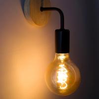 Lámpara De Pared Vintage Industrial En Madera Luz Retro Dimmable E27 Para Decoración Interior De Hogar Y Loft Instalación En Pared - details 9
