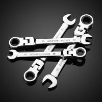 Llave De Eje Flexible Ratchete 1 Pieza Herramienta Métrica Para Auto Y Reparación Del Hogar Con Cabeza Plegable Y Doble Final - details 12