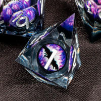 Juego De Dados DND Líquido Núcleo D&D Resina Fronteriza Para Juego De Rol RPG D20 D12 D10 D8 D6 D4 Borde Fino Dados De Dragón Y Sótano - details 10