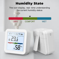 Sensor De Temperatura Y Humedad Inteligente ZigBee Tuya Con Pantalla LCD Iluminada Compatible Con Google Assistant Necesita Hub Tuya Zigbee - details 7