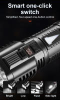 Linterna LED Multifuncional COB Con Iluminación Lateral Para Camping Recargable Por USB Pantalla Inteligente Y Luz De Emergencia - details 4
