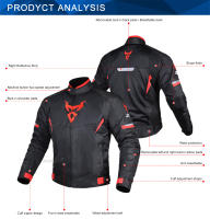 Chaqueta De Motocicleta Para Hombre Y Mujer Transpirable Y Anti-caída Con 5 Protecciones De Esponja Moto Cross Verano Talla M-3XL Colores Rojo/Gris - details 10