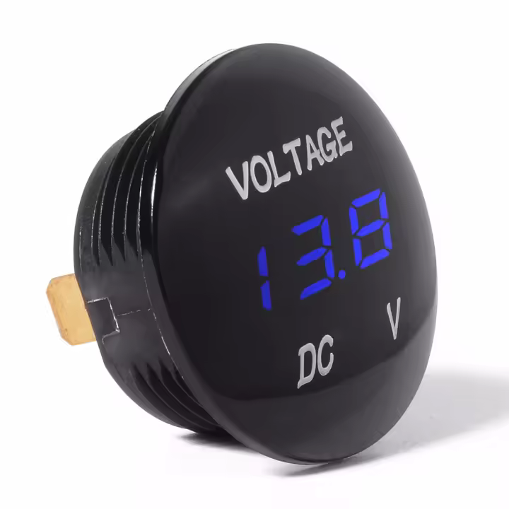Voltímetro Digital Universal Impermeable Allsome Para Motocicleta Auto Camión Medidor De Voltaje LED DC 12V-24V 1 Pieza - 1