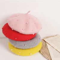 Gorro De Lana Para Niñas Invierno Retro Beret Con Perlas Gorro Infantil Para Otoño Invierno Acessorios De Ropa Para Niñas Edad 2-6 Años - details 12