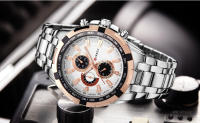 Reloj De Pulsera De Acero Inoxidable CURREN 8023 Para Hombre Resistente Al Agua Y Shock Con Display Numeral Luminoso Y Clavija De Muñeca Estilo Militar Deportivo - details 7
