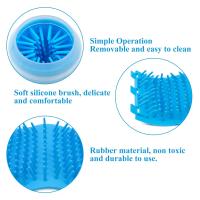 Copa De Limpieza Para Pies De Mascotas De Silicona Suave Herramienta De Masaje Portátil Para Perros Y Gatos Suministros De Limpieza De Baño - details 3