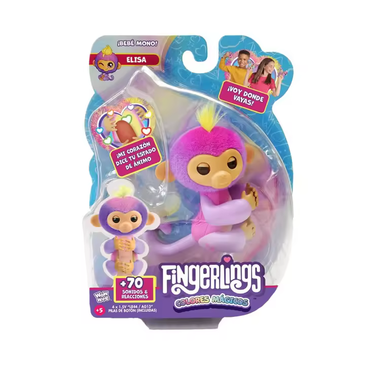 Figura Fingerlings Con 70 Sonidos y Reacciones Colores Mágicos. Haz Cualquier Pregunta. Adivinan El Futuro!13 cm - Modelos surtidos (Bizak 61853181) - 1