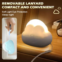 Luz Nocturna De Nube Creativa Blanca Y Azul Para Dormitorio Y Niños Luz LED Mini USB Sin Cable Forma De Nube Adorable Regalo Original Con Batería Incluida - details 4