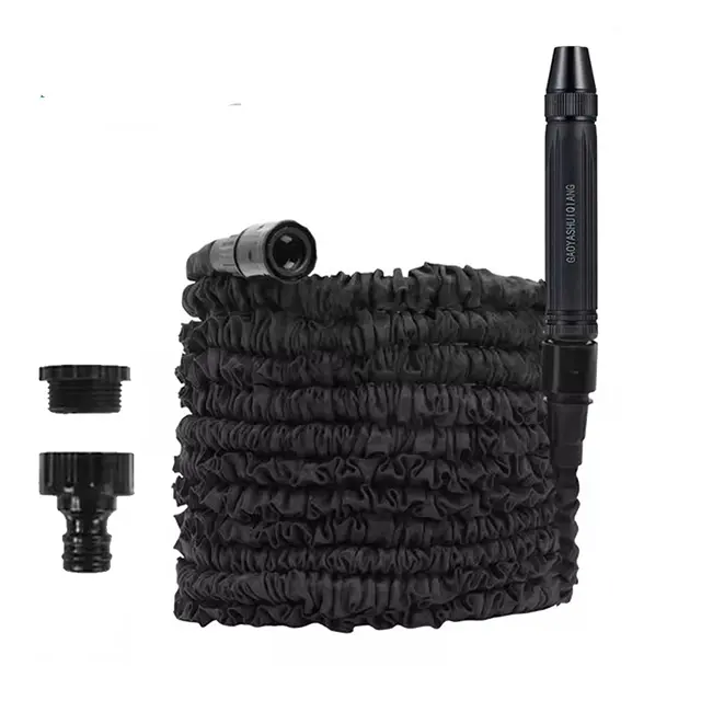 Tira De Agua Expandible 25FT-200FT Para Jardín Y Limpieza De Coches Ropa De Plástico Anti-Abrasión Anti-Corrosión Ajustable Y Rewindable Para Riego Del Jardín - 1