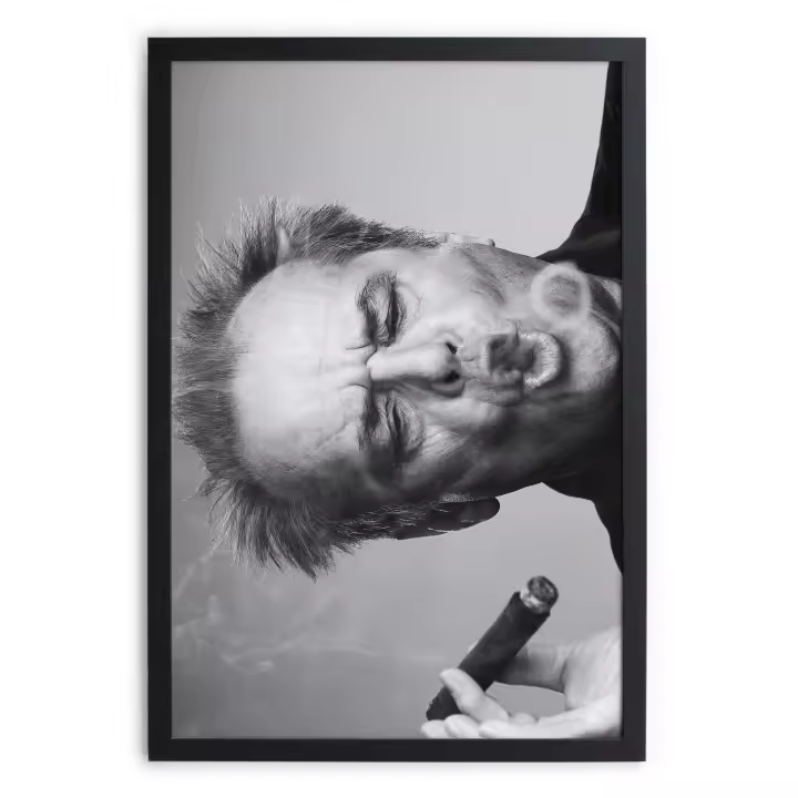Cuadro con marco negro 40x30 jack nicholson - 1