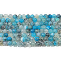 Talares De Piedra Natural Agate Azul Dragón Veinado Negro Bolas Redondas Para Fabricación De Joyas Pulsera Collar Accesorios 6/8/10mm - details 4