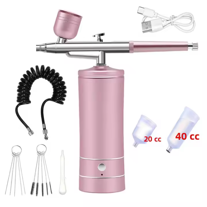 Peicon Aire Aireador Portátil Para Uñas Con Extensión De Tubo Y Pistola De Pulverización Incluye Compresor Para Pintura De Uñas Arte De Uñas Maquillaje Pastel K10 - 1