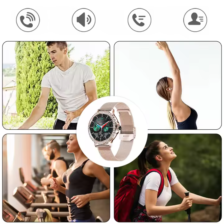 Reloj inteligente para iOS y Android, con Monitor de oxígeno en sangre, frecuencia cardíaca, sueño, visualización de mensajes, Llamadas, Rastreador de actividad física - 1