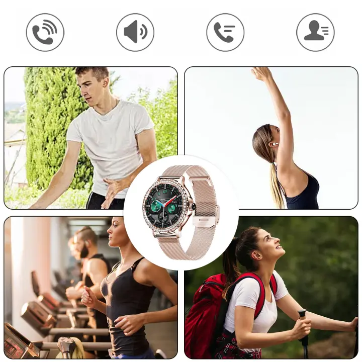 Reloj inteligente para iOS y Android, con Monitor de oxígeno en sangre, frecuencia cardíaca, sueño, visualización de mensajes, Llamadas, Rastreador de actividad física - 1