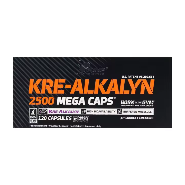 Olimp Sport Nutrition - Kre-Alkalyn 2500 Mega Caps 120 caps - Cápsulas de monohidrato de creatina - 1