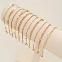 Juego De 11 Pulseras Elegantes Y Bohemias Para Mujer Con Cadena De Serpiente Y Corazón Geométrico Joyería Casual Para Vacaciones Y Citas - details 4