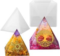Molde De Silicona Grande En Forma De Pirámide Para Casting De Resina Epoxy Con Base De Plástico Para La Creación De Joyas DIY - details 6