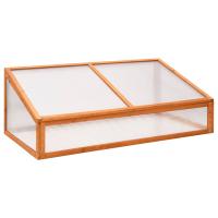 vidaXL Invernadero madera de abeto 110x58,5x39 cm jardinera Color Gris,  orange, y mas - details 1