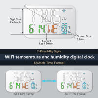 Reloj De Mesa Inteligente Con Calendario Y Termómetro Higrómetro Tuya WiFi Pantalla LED Digital Soporte Auto-Calibración WIFI - details 7