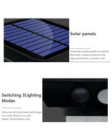 Lámpara De Pared Solar Para Jardín Exterior Sensor De Movimiento Impermeable Luz De Camino Iluminación De Paisaje Para Valla Atrás Del Jardín - details 6