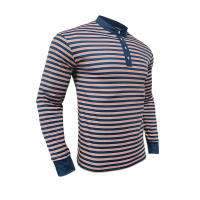 Camiseta de manga larga Henry holgada informal con cuello redondo y rayas coloridas para hombre, estilo americano, otoño e invierno, nueva - details 14