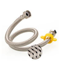 Tubo De Agua Caliente Y Fría De 1/2 Pulgada Con Boquilla De Acero Inoxidable 304 Manguera De Agua Trenzada Para Grifo Manguera Metálica Para Calentador De Agua - details 5