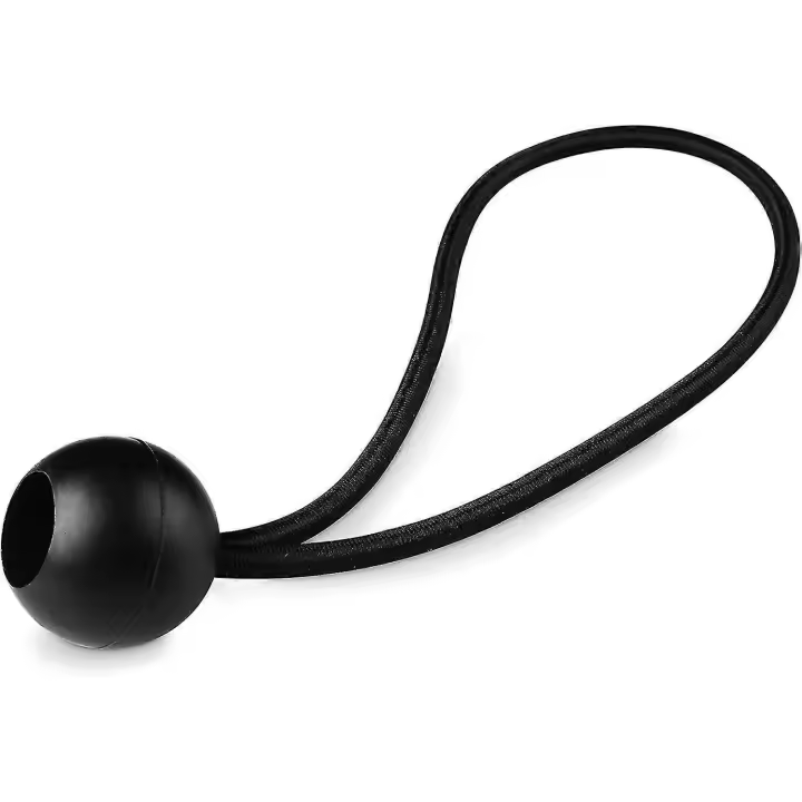 25x Elastic Tensioner For Pavilion - Tarpaulin - Bicycle - Camping - Trampoline & Trailer Elastic Rubber Band With Ball - 1
