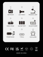 Radio De Emergencia Portátil 2025 Con Carga Solar Y Manivela 4000mAh Radio De Clima AM/FM/NOAA Alerta SOS Alarma Radio De Sobrevivencia - details 2