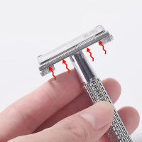 Afeitadora Manual Para Hombres Creativa Y Antigua Doble Cara Herramienta De Belleza Acero Inoxidable Razor Tradicional - details 1