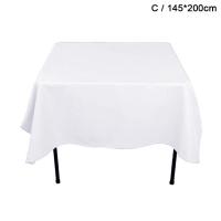 Mantel Blanco Rectangular Brillante De Color Sólido Para Comedor Café Hotel Banquete Boda Fiesta Tamaño 145cmX200cm 145cmX220cm - details 12