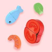 Juguete De Cocina De Madera Simulación Juguete Educativo Montessori Para Niños Juguetes De Alimentos Cortables Regalo Para Niños Edad 3-6 - details 2
