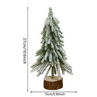 Mini Árbol De Navidad Con Pinales Enfrascados Decoración Para Escritorio Adorno Festivo Para Hogar Y Oficina Figura De Plástico - details 8