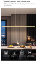 Lámpara Colgante LED Minimalista Moderna Ajustable En Oro Para Comedor Chandelier Lineal Para Hogar Iluminación Dimmable Con Fuente De Aluminio Incluida - details 2