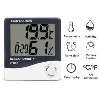 Monitor De Temperatura Y Humedad Para El Hogar Y Jardín Higrómetro Termómetro Digital De Pared Y Pie Batería AAA Incluida - details 0