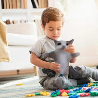 Juguete De Gato Divertido Y Feliz En Peluche Animal De Muñeco Suave Para Niños Y Adultos Regalos De Cumpleaños Y Navidad Accesorio De Sueño Interactivo - details 2