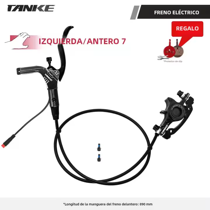 Set De Frenos De Disco Hidráulico TANKE Para Bicicleta E-Bike MTB Y Scooter Eléctrico Control De Potencia 160mm De Disco Aluminio Aleación - 1