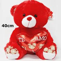 Peluche Osito Con Corazon TE AMO 40cm COLOR ROJO,te amo te quiero,Día de San Valentín,cm,fespu - details 0