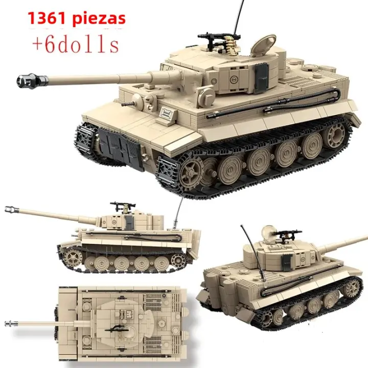Bloques De Construcción De Tanque Pesado Tiger I WW2 KV-2 Panther Ejército Juguetes Para Niños Regalo De Cumpleaños Compatible Con Lego Material Plástico Unisex - 1