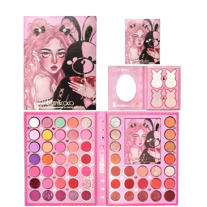 Juego de paletas de maquillaje KEVIN & COCO Bunny Girl de 62 colores - 1