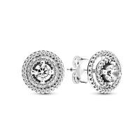 Pendientes De Estilo Clásico Para Mujer Platinados En Plata 925 Con Flor Azul Y Piedra Preciosa Azul Accesorios De Joyería Finos DIY - details 14