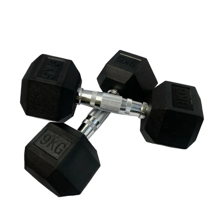OZIO FITNESS Mancuernas Hexagonales 9 kg (par) Fitness Musculación - 1