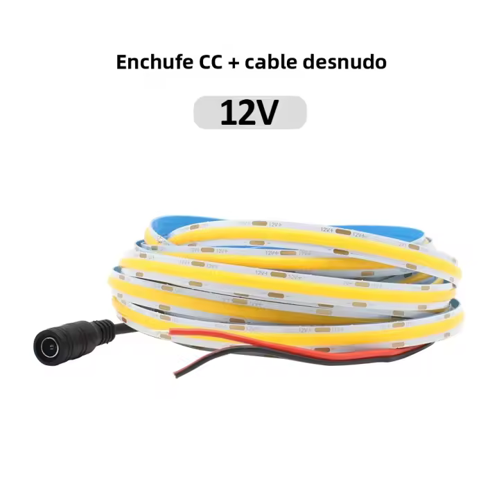 Tira De Luz LED COB 320LEDs 5M 12V DC5V 24V F Flexible Alta Densidad Dimmable RA90 Blanco Calido Natural Frío Para Sala De Estar - 1