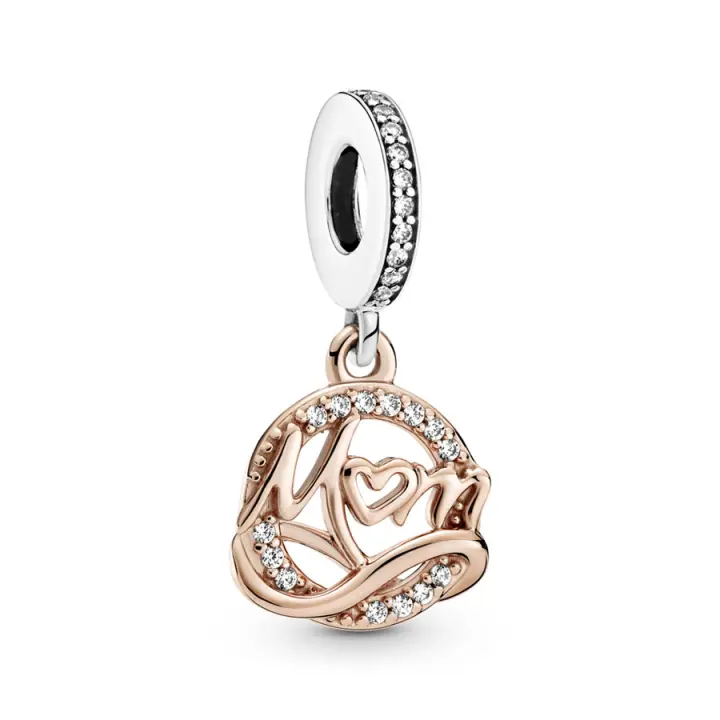 Pandora Dia de la Madre Charm Colgante en Rose y Plata de Ley Madre 789374C01 , para Mujer - 1