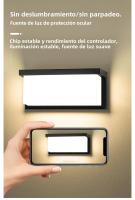 Luz De Pared LED Impermeable 15W Con Sensor De Radar Para Exteriores Y Dormitorios Sala De Estar Porches Jardines Luz Decorativa Moderna - details 5