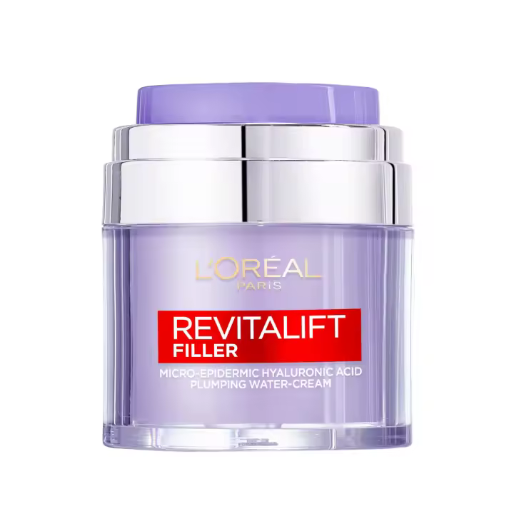 L'Oréal París Gel Crema Rellenador Revitalift Filler con Ácido Hialurónico [MICRO-EPIDÉRMICO] + 3 ceramidas. Hidratación intensa y protección de la barrera cutánea de la piel. - 1