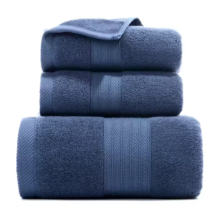 SSITO Juego de 3 toallas de Mano para baño, toallas abrorbentes de Algodón para baño, toallas de Spa, toalla de 34*74cm, Toalla de baño 70*140cm - 1