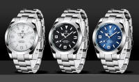 Reloj De Pulsera Mecánico Para Hombres BENYAR Marca De Lujo Acero Inoxidable Resistente Al Choque Con Marcadores Arábigos Y Calendario Completo - details 0