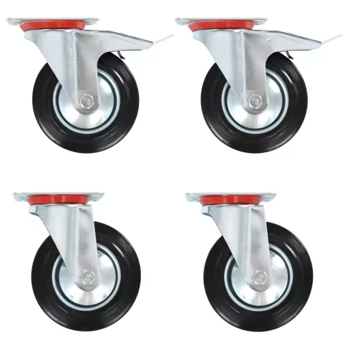 vidaXL Ruedas Giratorias con Diámetro 160mm Manipulación Materiales Mueble Cantidad 4 unidades,  8 unidades,  12 unidades y mas - 1